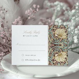 Pimpernel  Floral Art Nouveau RSVP-kaart Kaart