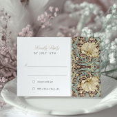 Pimpernel  Floral Art Nouveau RSVP-kaart Kaart
