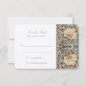 Pimpernel  Floral Art Nouveau RSVP-kaart Kaart (Voorkant)