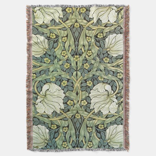 Pimpernel Floral Pattern William Morris Deken (Voorkant Verticaal)