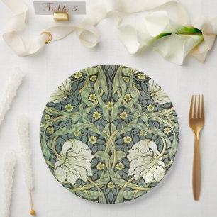  Pimpernel Floral Pattern William Morris Papieren Bordje