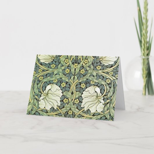 Pimpernel Floral William Morris Blank Kaart (Voorkant)