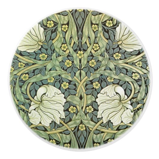Pimpernel Floral William Morris Keramische Knop (Voorkant)