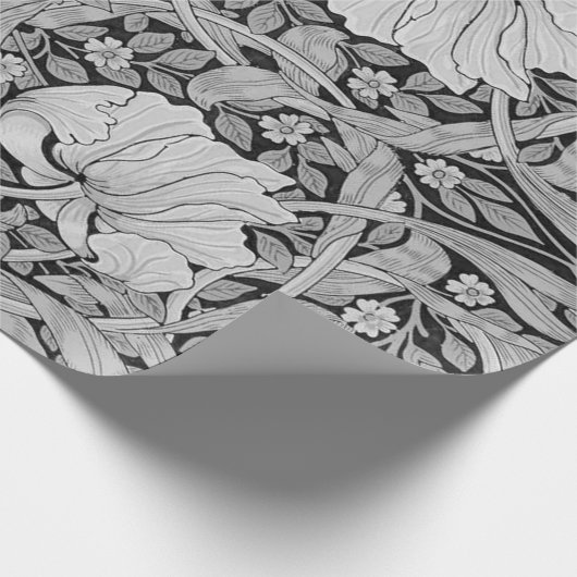 Pimpernel Gray Monotone, William Morris Cadeaupapier (Hoek)