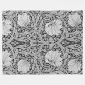 Pimpernel Gray Monotone, William Morris Fleece Deken (Voorkant (Horizontaal))