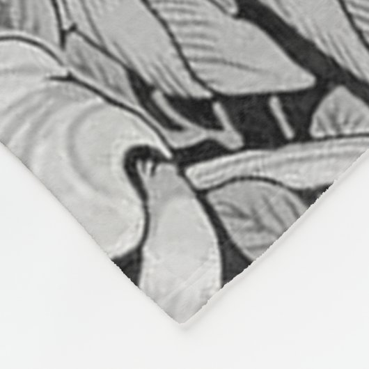 Pimpernel Gray Monotone, William Morris Fleece Deken (Hoek)