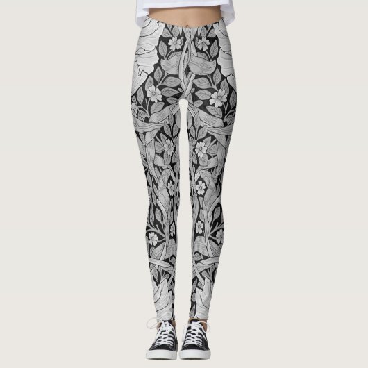 Pimpernel Gray Monotone, William Morris Leggings (Voorkant)