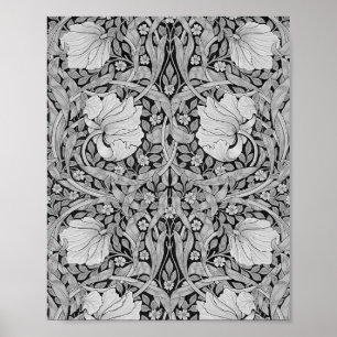Pimpernel Gray Monotone, William Morris Poster