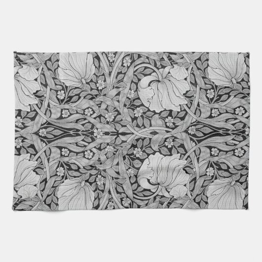 Pimpernel Gray Monotone, William Morris Theedoek (Horizontaal)