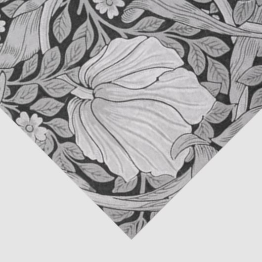 Pimpernel Gray Monotone, William Morris Tissuepapier (Detail)