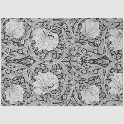 Pimpernel Gray Monotone, William Morris Tissuepapier (Voorkant)