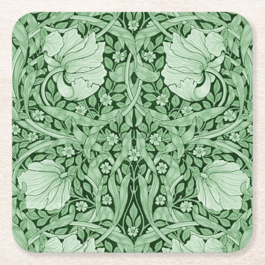 Pimpernel Green, William Morris Kartonnen Onderzetters (Voorkant)