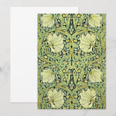 Pimpernel (groen) van William Morris, Bedankkaart (Voorkant / Achterkant)