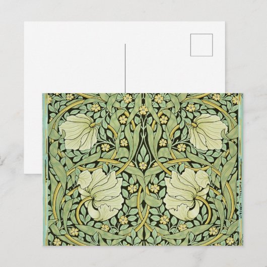 Pimpernel (groen) van William Morris Briefkaart (Voorkant / Achterkant)