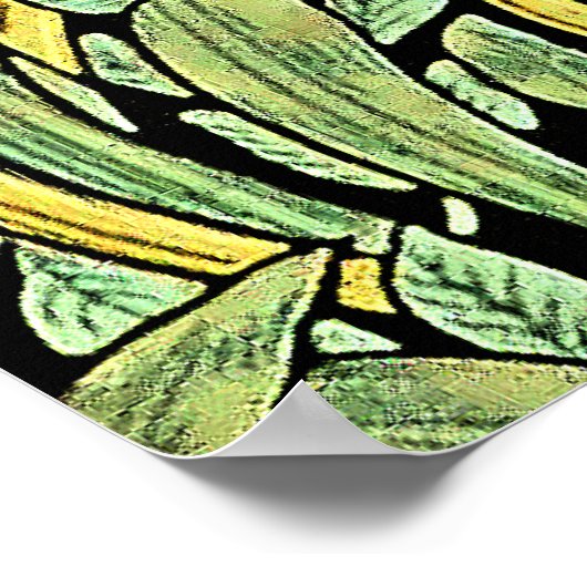 Pimpernel (groen) van William Morris, Poster (Hoek)