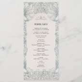 Pimpernel huwelijksprogramma William Morris Programmakaart (Achterkant)