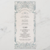 Pimpernel huwelijksprogramma William Morris Programmakaart (Voorkant)