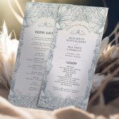 Pimpernel huwelijksprogramma William Morris Programmakaart