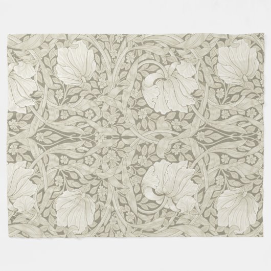 Pimpernel Ivory, William Morris Fleece Deken (Voorkant (Horizontaal))