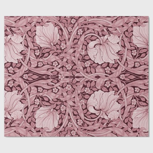 Pimpernel Maroon, William Morris Cadeaupapier (Vlak)