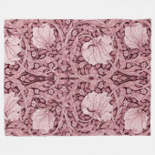 Pimpernel Maroon, William Morris Fleece Deken (Voorkant (Horizontaal))