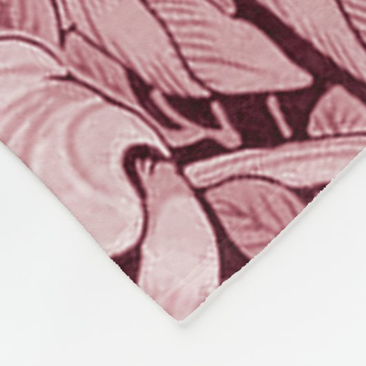Pimpernel Maroon, William Morris Fleece Deken (Hoek)