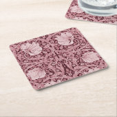 Pimpernel Maroon, William Morris Kartonnen Onderzetters (Schuin)