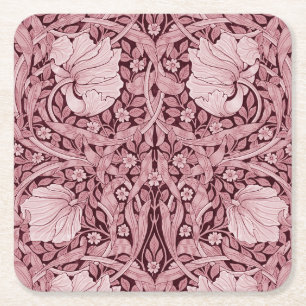 Pimpernel Maroon, William Morris Kartonnen Onderzetters