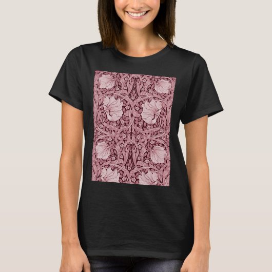 Pimpernel Maroon, William Morris T-shirt (Voorkant)