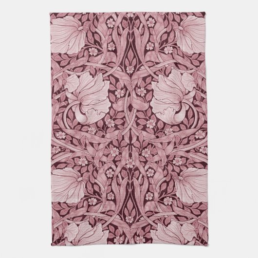 Pimpernel Maroon, William Morris Theedoek (Verticaal)