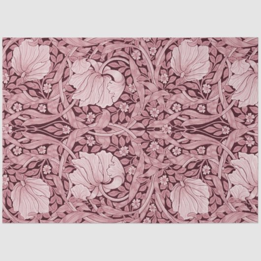 Pimpernel Maroon, William Morris Tissuepapier (Voorkant)