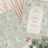 Pimpernel Muted Sage Green Cream William Morris Kaart