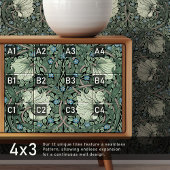 Pimpernel Naadloos 10 van 12 Sage Groen Blauw Tegeltje