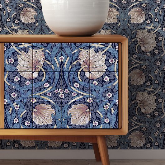 Pimpernel Naadloos 12 van 12 Stoffig Blauw Warm Wi Tegeltje