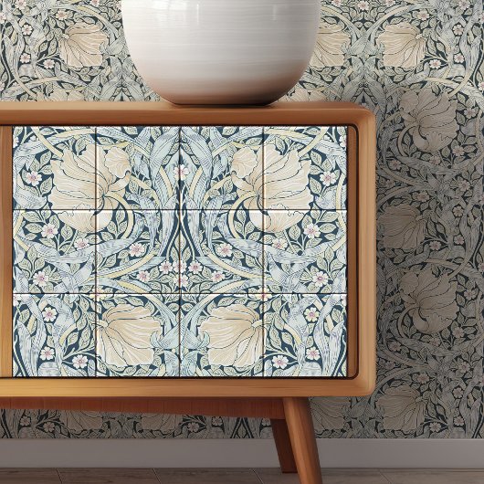 Pimpernel Naadloos 12 van 12 Vervaagd Blauw Geel Tegeltje