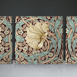 Pimpernel naadloos 1/2 William Morris Arts Crafts Tegeltje
