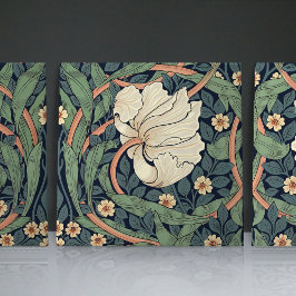 Pimpernel naadloos 1/2 William Morris Arts Crafts Tegeltje