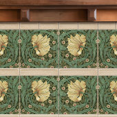 Pimpernel naadloos 1/2 William Morris Arts Crafts Tegeltje