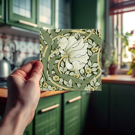 Pimpernel naadloos 1/2 William Morris Arts Crafts Tegeltje