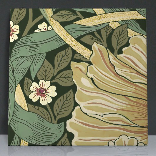 Pimpernel Naadloos 1 van 12 Faux Gold & Sage Green Tegeltje