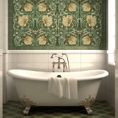 Pimpernel Naadloos 1 van 12 Faux Gold & Sage Green Tegeltje