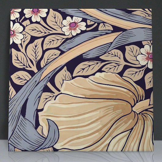 Pimpernel Naadloos 1 van 12 Stoffig Blauw & Geel Tegeltje