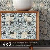 Pimpernel Naadloos 1 van 12 Vervaagd Blauw Geel Tegeltje