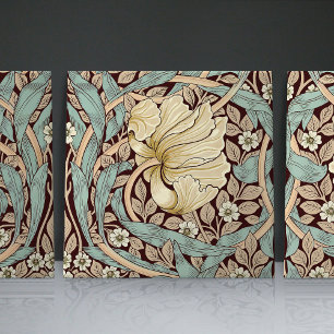 Pimpernel naadloos 2/2 William Morris Arts Crafts Tegeltje