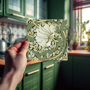 Pimpernel naadloos 2/2 William Morris Arts Crafts Tegeltje