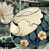 Pimpernel naadloos 2/2 William Morris Arts Crafts Tegeltje