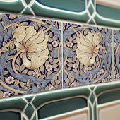 Pimpernel naadloos 2/2 William Morris Arts Crafts Tegeltje