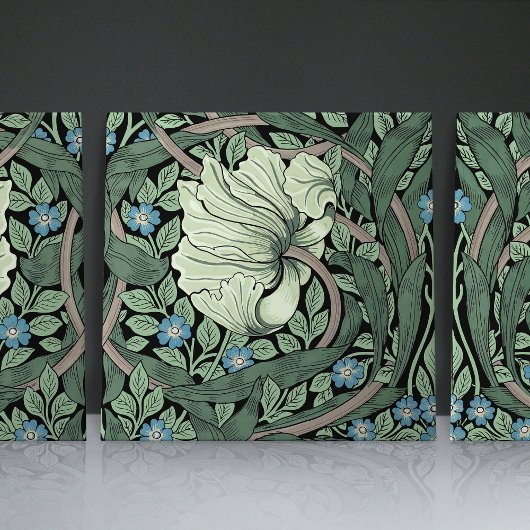 Pimpernel naadloos 2/2 William Morris Arts Crafts Tegeltje