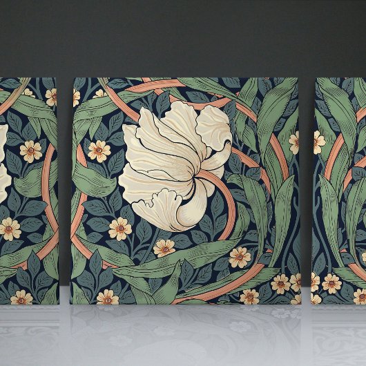 Pimpernel naadloos 2/2 William Morris Arts Crafts Tegeltje
