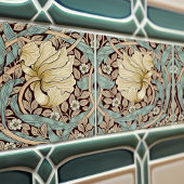 Pimpernel naadloos 2/2 William Morris Arts Crafts Tegeltje